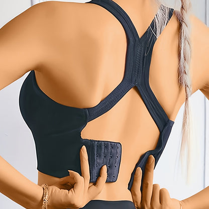 Brassière de sport femme – Maintien moyen – Dos nageur – Tissu respirant sans coutures