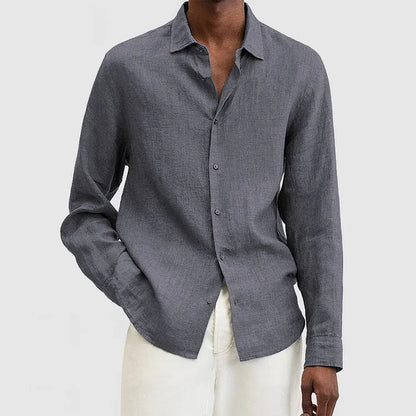 Chemise homme – Coupe décontractée – Tissu respirant – Manches longues élégantes