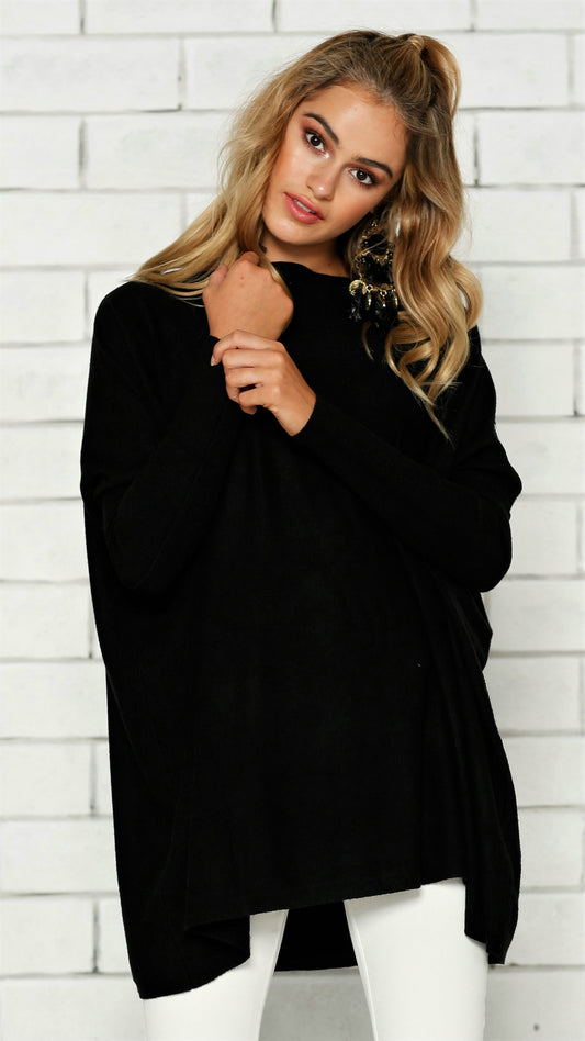 Pull femme – Coupe oversize – Manches longues, style décontracté