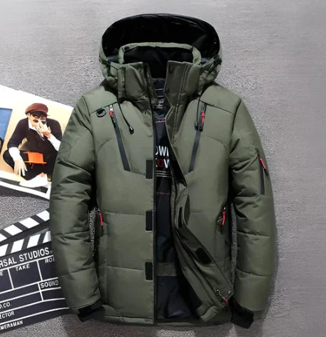Veste homme – Coupe standard matelassée – Déperlante – Capuche – Poches zippées