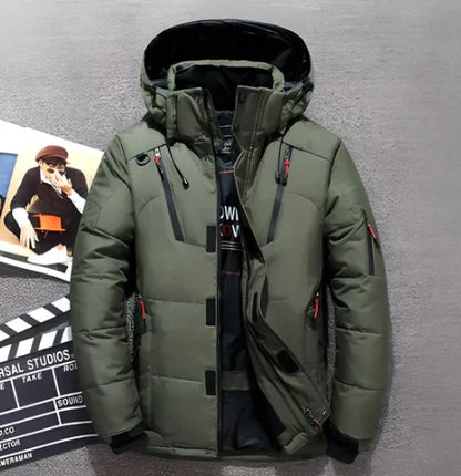 Veste homme – Coupe standard matelassée – Déperlante – Capuche – Poches zippées