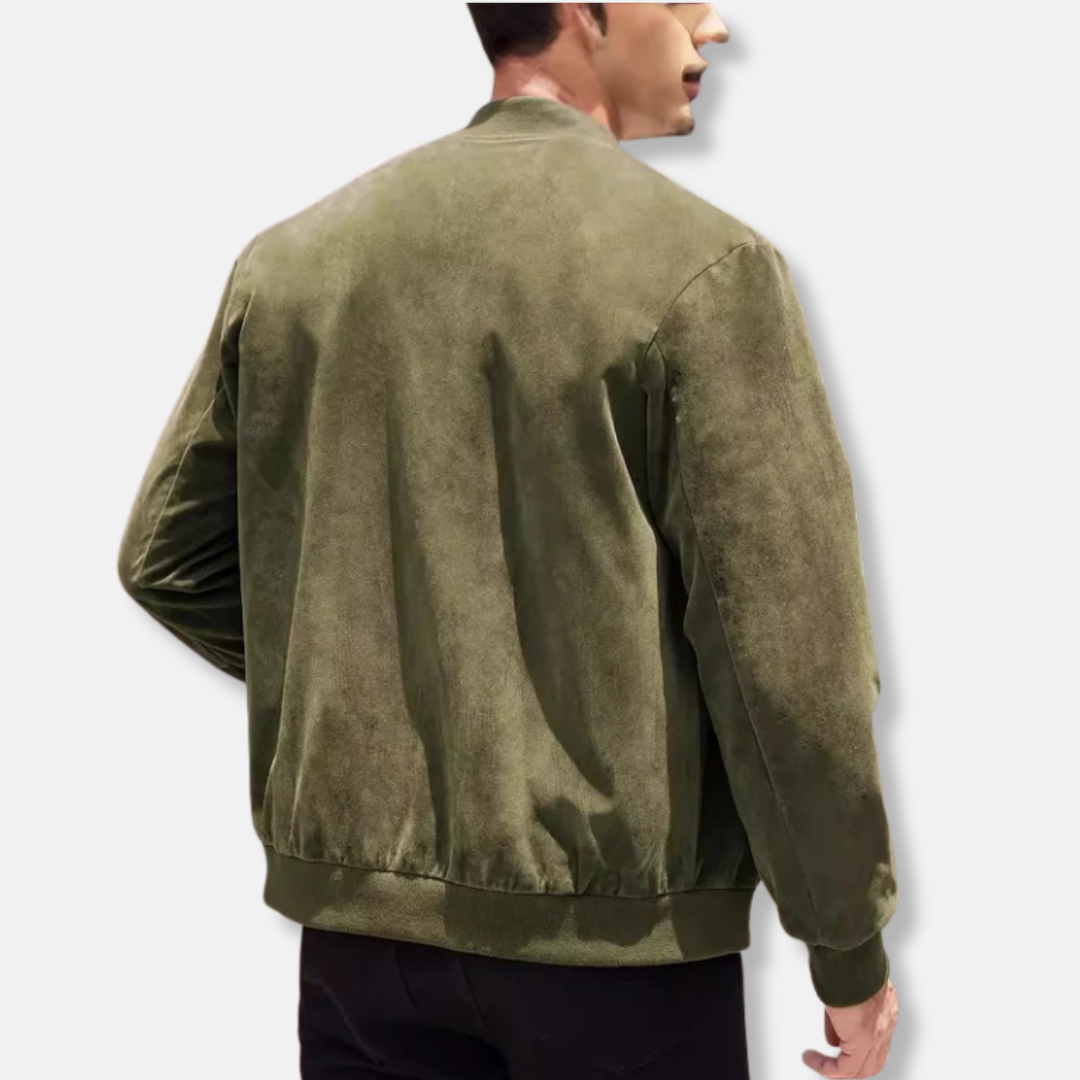 Olivier Blouson Aviateur Daim | Veste Zippée Homme