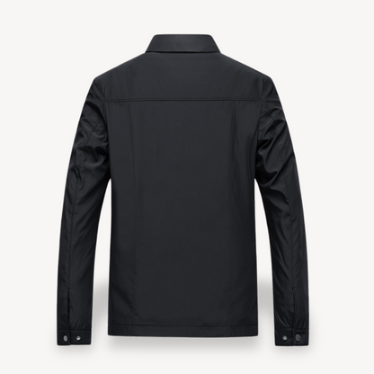 Veste homme – Coupe slim – Tissu respirant – Fermeture zippée – Col chemise