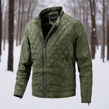 Veste matelassée homme – Coupe slim – Isolante légère – Col montant – Poches zippées