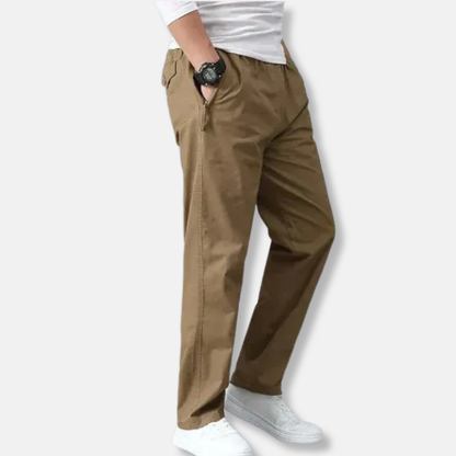 Homme Pantalon - Tissu Tissé Léger - Coupe Décontractée - Taille Élastique Avec Cordon