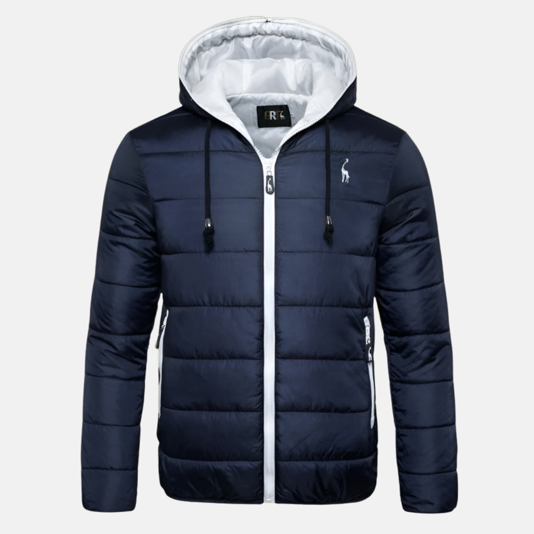 Veste matelassée homme – Coupe régulière – Capuche – Déperlante – Poches zippées