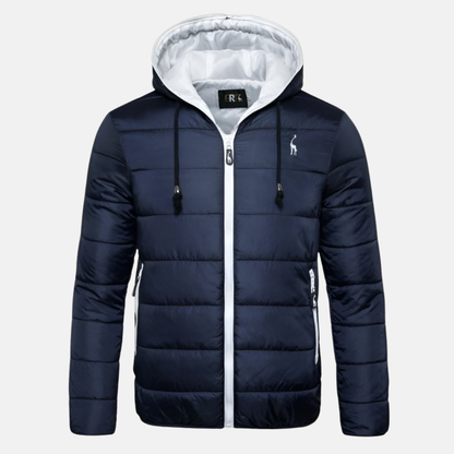 Veste matelassée homme – Coupe régulière – Capuche – Déperlante – Poches zippées