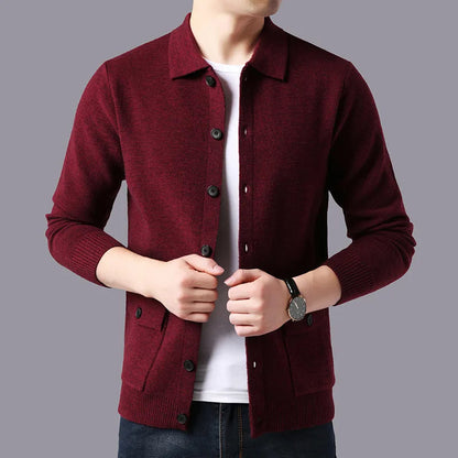 Henri Cardigan Col Classique | Coupe Ajustée Cardigan