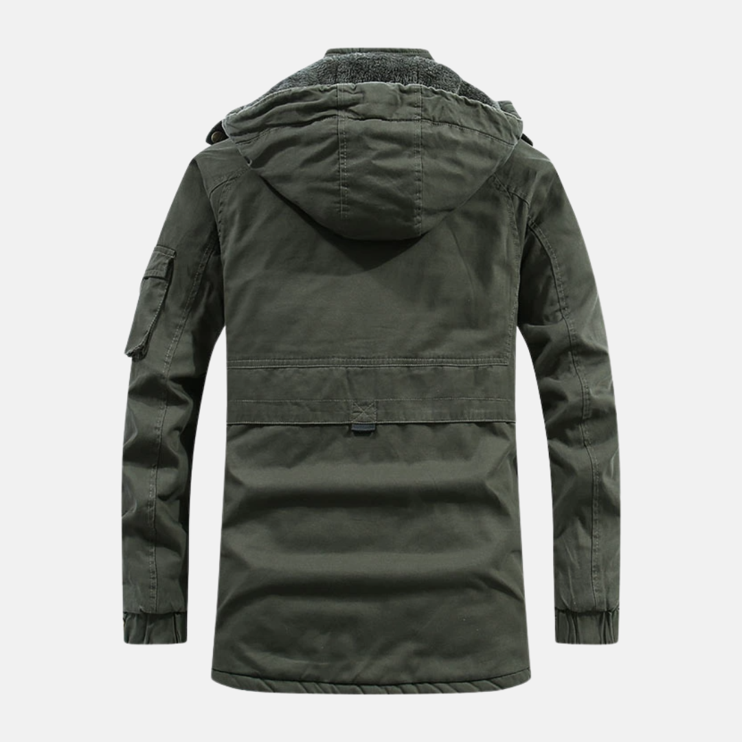 Homme Veste - Coton Mélangé - Coupe Slim - Longueur Mi-Cuisse - Col Montant