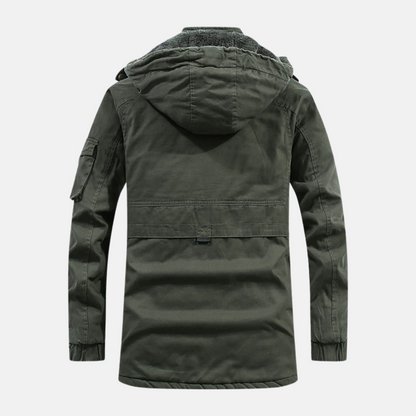 Homme Veste - Coton Mélangé - Coupe Slim - Longueur Mi-Cuisse - Col Montant