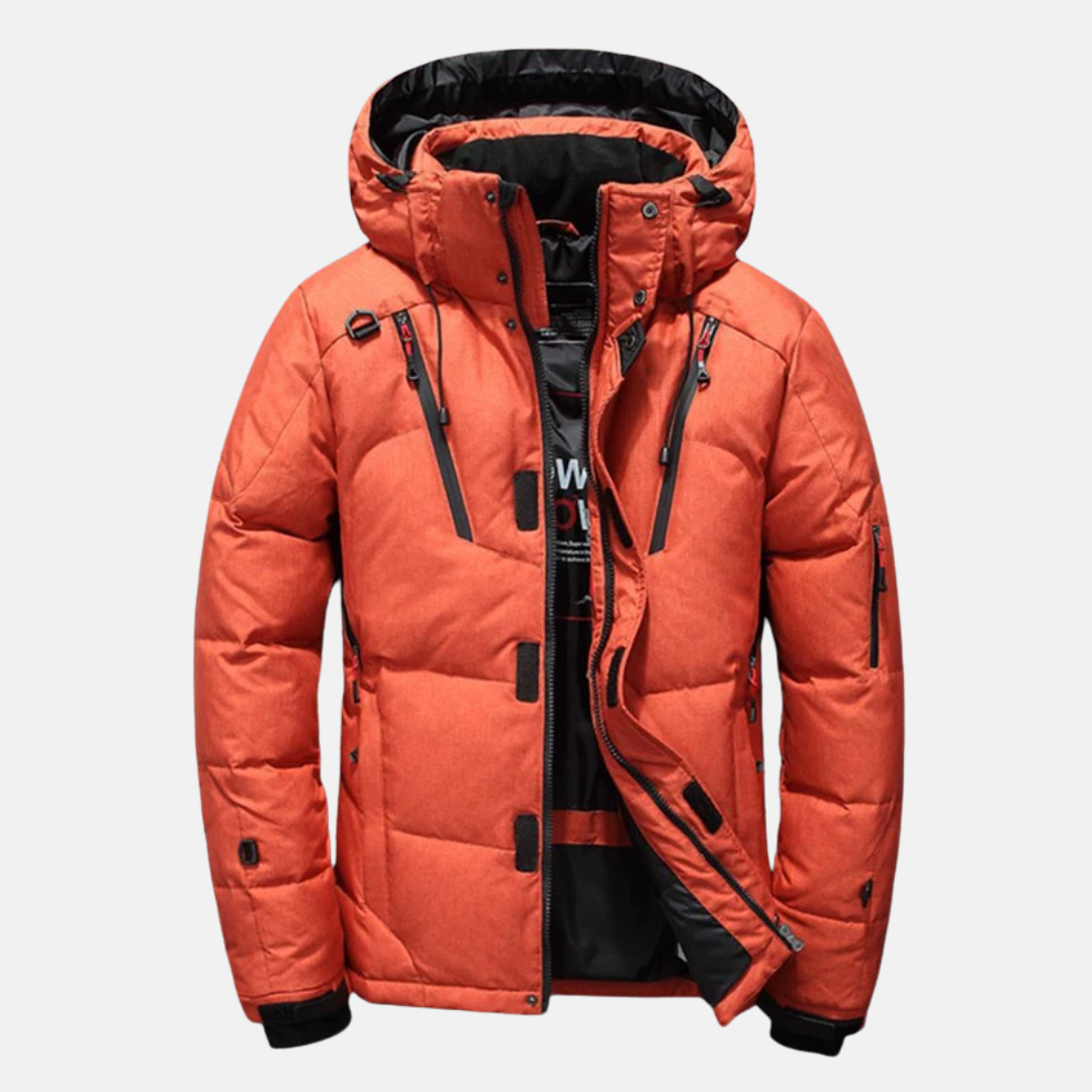 Olivier Doudoune Coupe Décontractée | Col Montant Capuche Homme