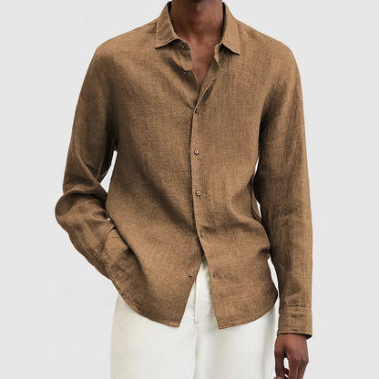 Chemise homme – Coupe décontractée – Tissu respirant – Manches longues élégantes