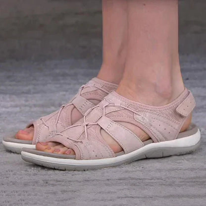 Sandales femme – Bout ouvert – Semelle coussinée – Brides réglables confort