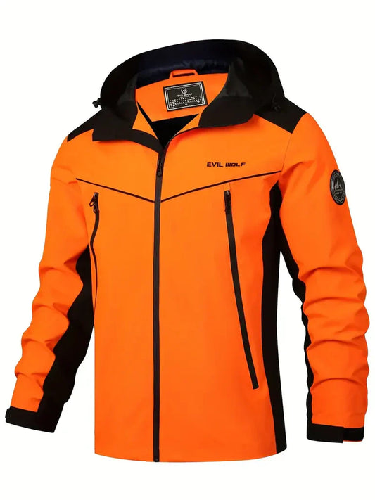 Veste de randonnée homme – Imperméable – Coupe standard – Capuche – Poches zippées