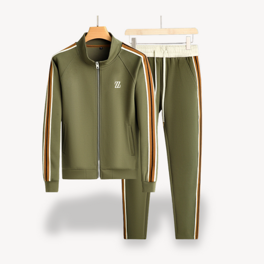 Survêtement Homme – Coupe Slim – Tissu Respirant – Veste Zippée et Pantalon Ajusté