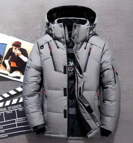 Veste homme – Coupe standard matelassée – Déperlante – Capuche – Poches zippées