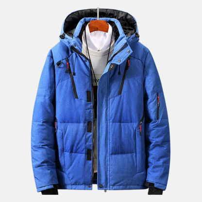 Olivier Doudoune Coupe Décontractée | Col Montant Capuche Homme