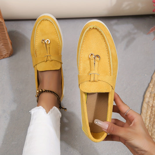 Women's Suede Slip On Loafers with Comfortable Flat Sole