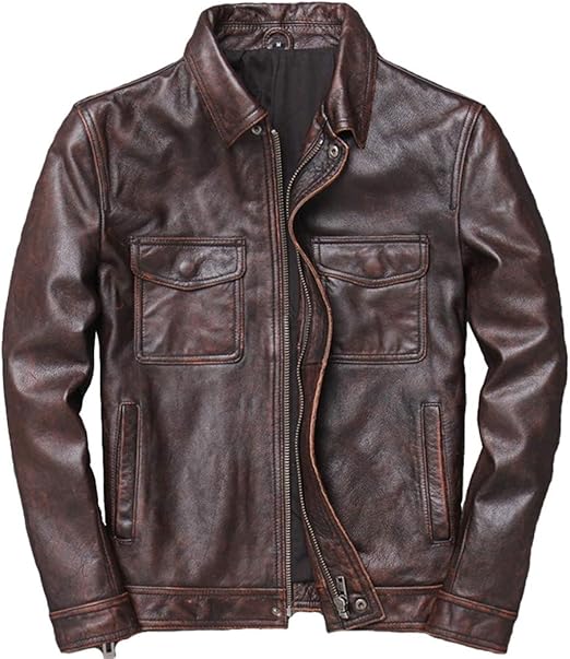 Veste en cuir pour homme