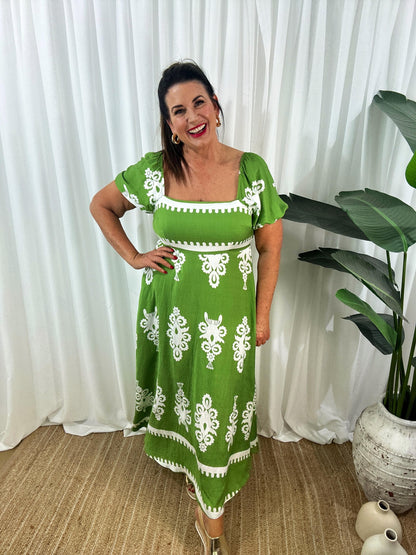 Robe Longue Femme - Épaules Dénudées - Manches Courtes Bouffantes - Fluide et Élégante