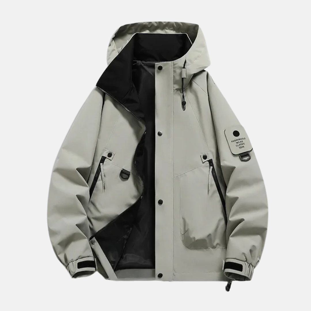 Homme Veste - Tissu Tissé - Coupe Décontractée - Capuche Ajustable - Manches Longues