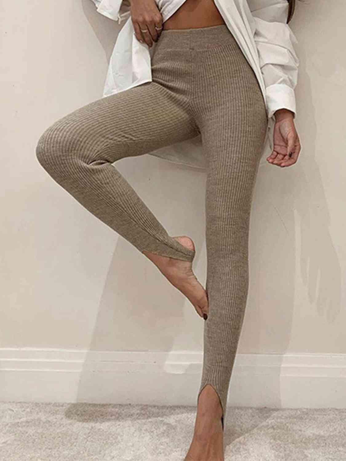 Legging taille mi-haute côtelé Clara - Confortable et extensible pour femme