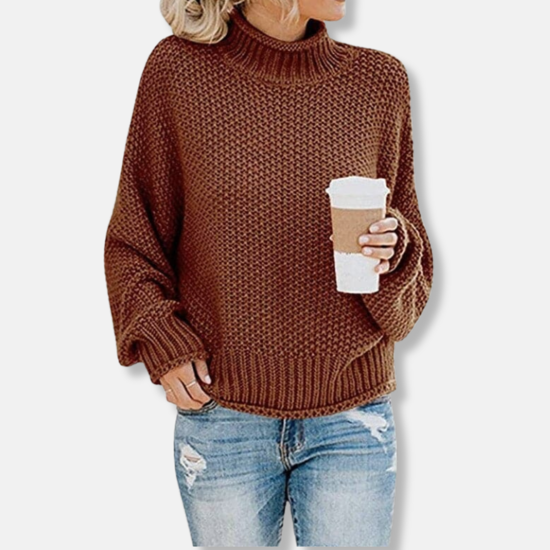 Léa Confortable Pull En Grosse Maille | Pull Confortable