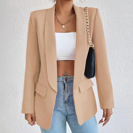 Blazer Femme – Coupe Cintrée – Revers Classique – Fermeture Un Bout – Style Structuré