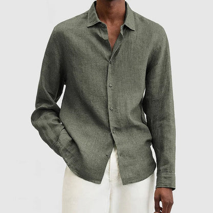 Chemise homme – Coupe décontractée – Tissu respirant – Manches longues élégantes