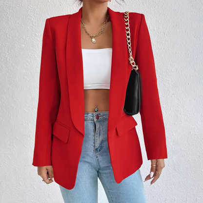 Blazer Femme – Coupe Cintrée – Revers Classique – Fermeture Un Bout – Style Structuré