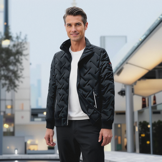 Veste matelassée homme – Coupe standard – Déperlante – Col montant – Poches zippées