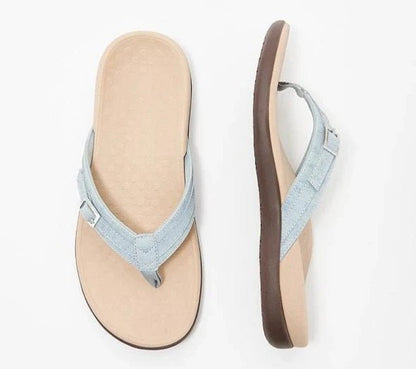 Tongs femme – Semelle orthopédique – Bride réglable – Confort amorti