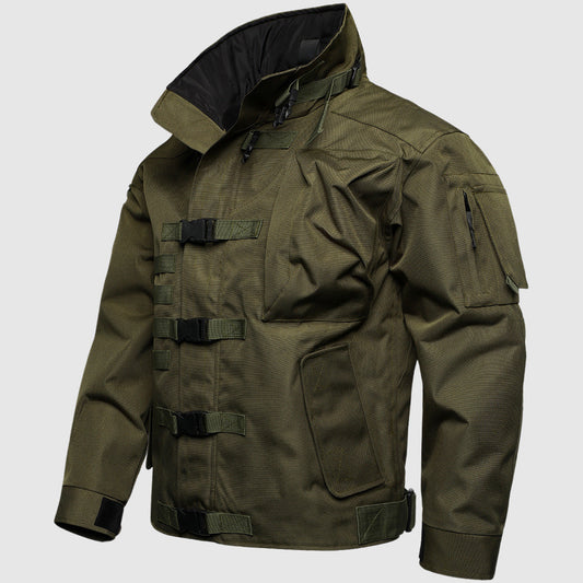 Veste homme – Coupe ajustable – Style utilitaire – Tissu résistant déperlant