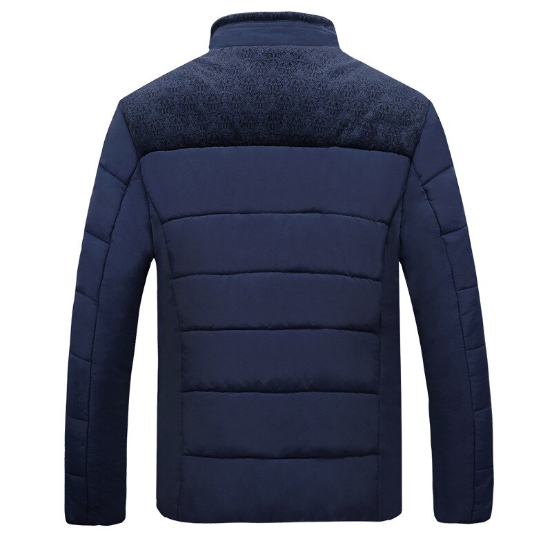 Homme Veste Matelassée - Tissu Tissé - Col Montant - Coupe Droite