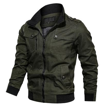 Blouson Homme – Coupe Régulière – Coton – Finition Côtelée – Épaules à Patte