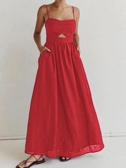 Robe maxi élégante avec dos ouvert pour femme - Chic et sophistiquée