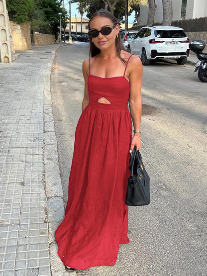 Robe maxi élégante avec dos ouvert pour femme - Chic et sophistiquée