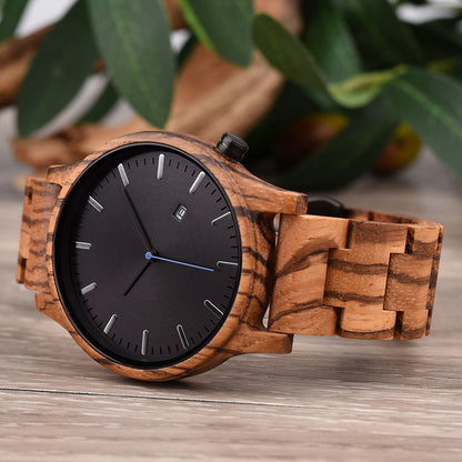 Arthur Montre Quartz En Bois | Élégante Montre Homme