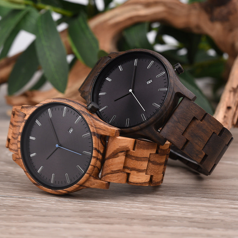 Arthur Montre Quartz En Bois | Élégante Montre Homme