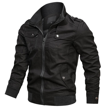 Blouson Homme – Coupe Régulière – Coton – Finition Côtelée – Épaules à Patte