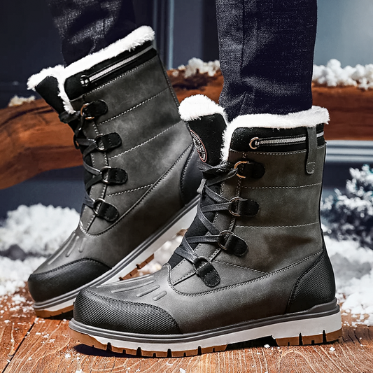 Bottes mi-mollet homme – Imperméables – Doublure chaude – Semelle antidérapante