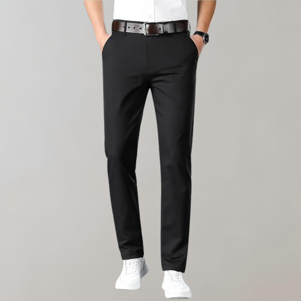 Pantalon chino homme – Coupe slim – Coton doux – Taille basse – Style business casual