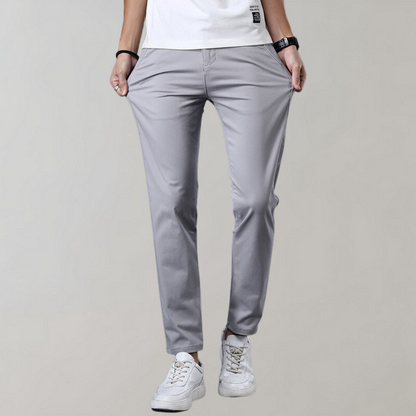 Pantalon chino homme – Coupe slim – Coton doux – Taille basse – Style business casual