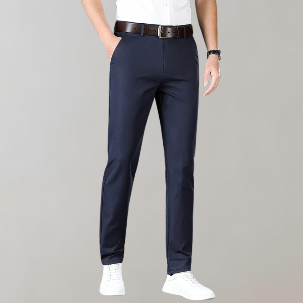 Pantalon chino homme – Coupe slim – Coton doux – Taille basse – Style business casual