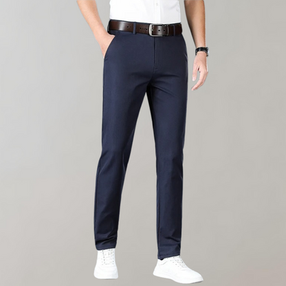 Pantalon chino homme – Coupe slim – Coton doux – Taille basse – Style business casual