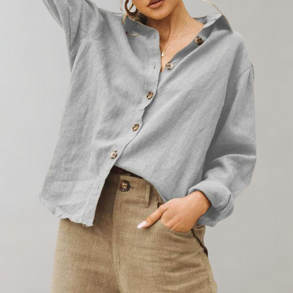 Blouse femme – Coupe décontractée – Tissu respirant – Manches longues – Style casual