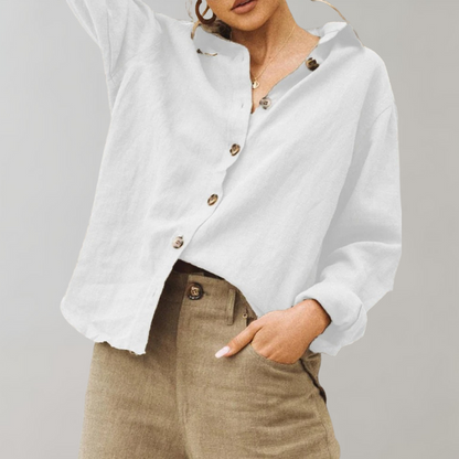 Blouse femme – Coupe décontractée – Tissu respirant – Manches longues – Style casual