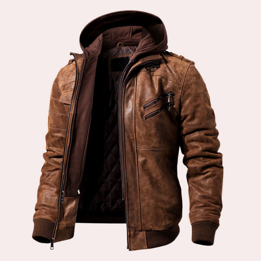 Veste à capuche homme – Coupe structurée – Doublure matelassée – Poches zippées