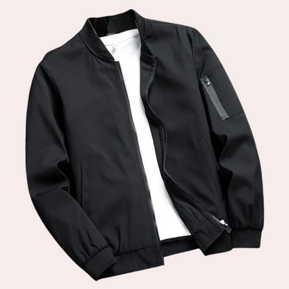 Blouson homme – Coupe décontractée – Tissu léger respirant – Poches zippées