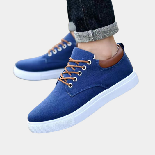 Chaussures basses homme – Tissu respirant – Semelle crantée – Design à lacets confortable